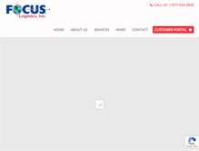 Tablet Screenshot of focuslogisticsinc.com